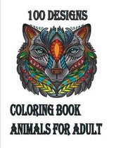 100 designs coloring book animals for adult