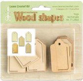 LeCrea - Wood shapes Tags rectangle