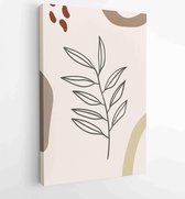 Botanical wall art vector set. Foliage line art drawing with abstract shape 1 - Moderne schilderijen – Vertical – 1810924396 - 80*60 Vertical
