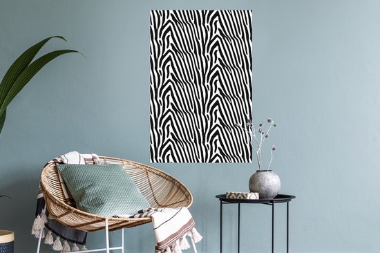 Sticker Muursticker Imprimé animal Safari - Imprimé zèbre - 40x60 cm - film autocollant - sticker mural repositionnable