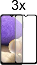 Samsung A32 5G Screenprotector - Beschermglas Samsung Galaxy A32 5G Screen Protector Glas - Full cover - 3 stuks