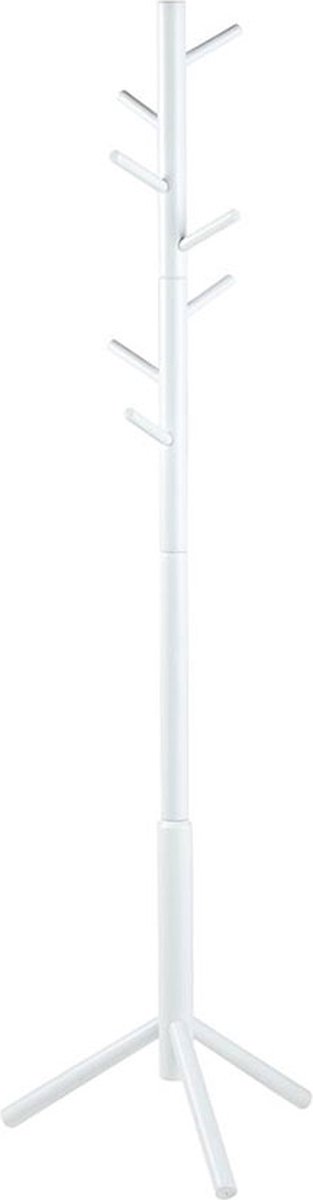 Lisomme Dean houten staande kapstok wit - 176 cm - 7 haakjes