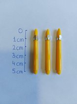 Shaften plastic - geel  - 10 sets (30 stuks)- Medium