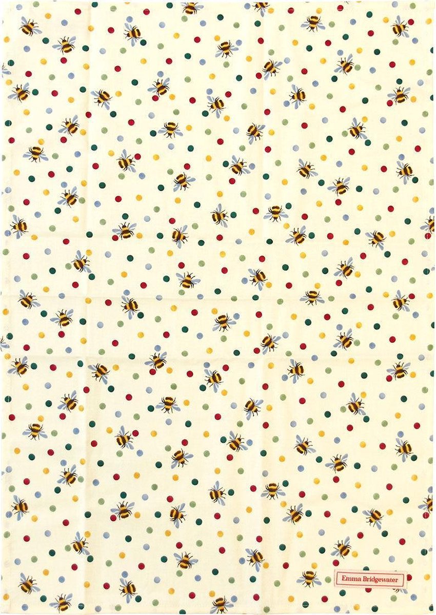 Emma Bridgewater Textiel Tea Towel Bumblebee - Polka Dots