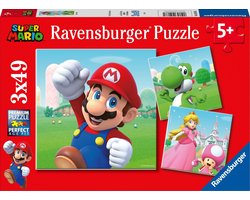 foto van Ravensburger puzzel Super Mario - 3x49 stukjes - kinderpuzzel