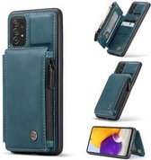 Caseme - Samsung Galaxy A72 -  Back Cover Wallet hoesje - Blauw