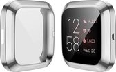 YPCd® FitBit Versa 2 Siliconen Case - Protection 360 - Argent