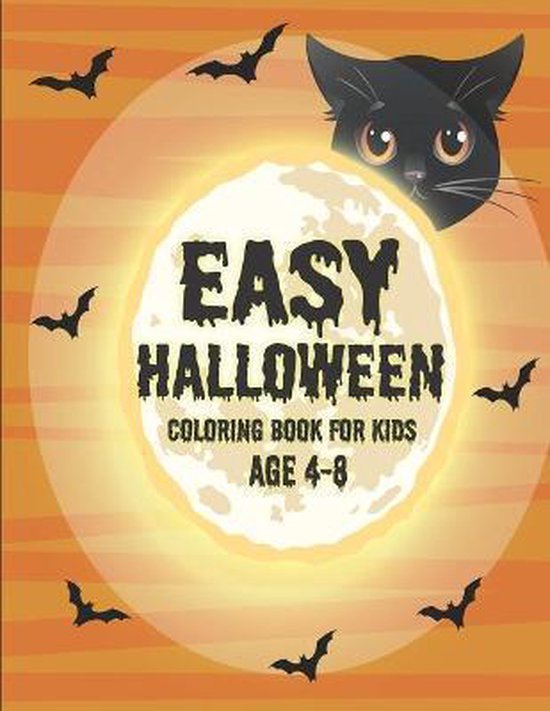 Easy Halloween coloring book for kids age 4-8 - cover
