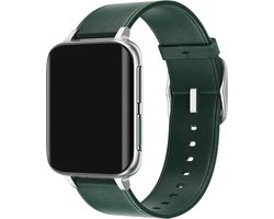 DrPhone CurvX - 3D Pixel Scherm - Smartwatch 44mm - 1.78 Inch 420*485 - ECG Fitness Tracker Hartslag - Leder Groen