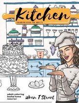 Kitchen Coloring Book For Adults, adult coloring books home interior