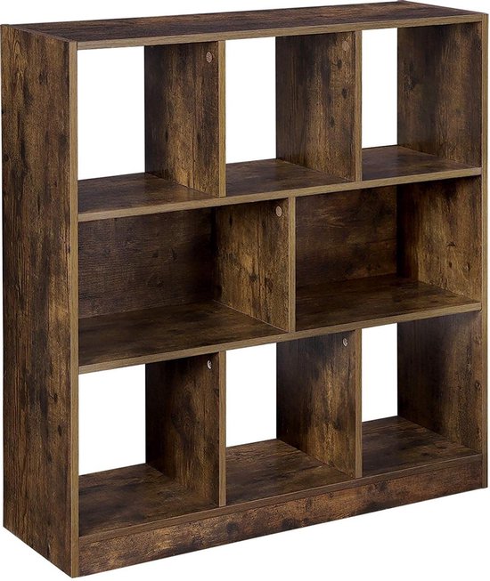 boekenkast, staande plank van hout met open vakken, vitrine voor  woonkamer,... | bol