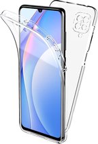 iParadise Samsung A12 Hoesje 360 en Screenprotector in 1 - Samsung Galaxy A12 case 360 graden Transparant
