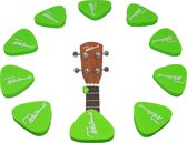 Vilt Plectrums voor Ukelele - Banjolele - Gitaar - Banjo - Snaarinstrument - muziekinstrument - accessoires - ukulele - Picks - 10 stuks   - Groen
