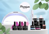 TOPCODE Cosmetics gellak starterspakket met lamp - Premium Starter Set - Gellak MCPS02 - incl. 3 roze kleuren