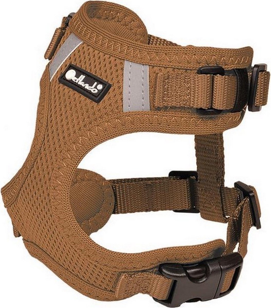 Petlando Hondenharnas Mesh Vest Cognac - Hondentuig - S 26-32/37-49 Cm