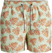 Jack & Jones Intelligence Bali Zwembroek - Mannen - groen/oranje