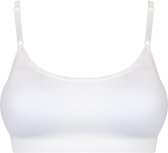 MAGIC Bodyfashion Ribbed Comfort Bra Spaghetti White Vrouwen - Maat L