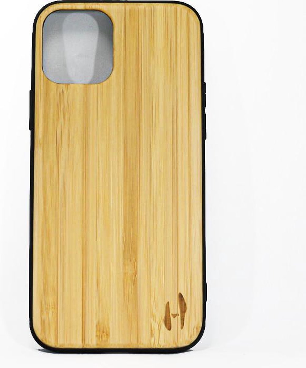 Hoentjen Creatie, Houten TPU case - iPhone 12 pro Bamboe