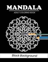 Mandala coloring book Black Background