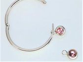 RVS Hangers 4 mm rose zirkonia voor alle soort oorring die niet dikke is dan ø 2mm, ook zeer geschikt voor armband, enkelband of oorbellen.