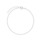 Joy|S - Zilveren armband - basic voor kinderen - 15 cm + 3 cm