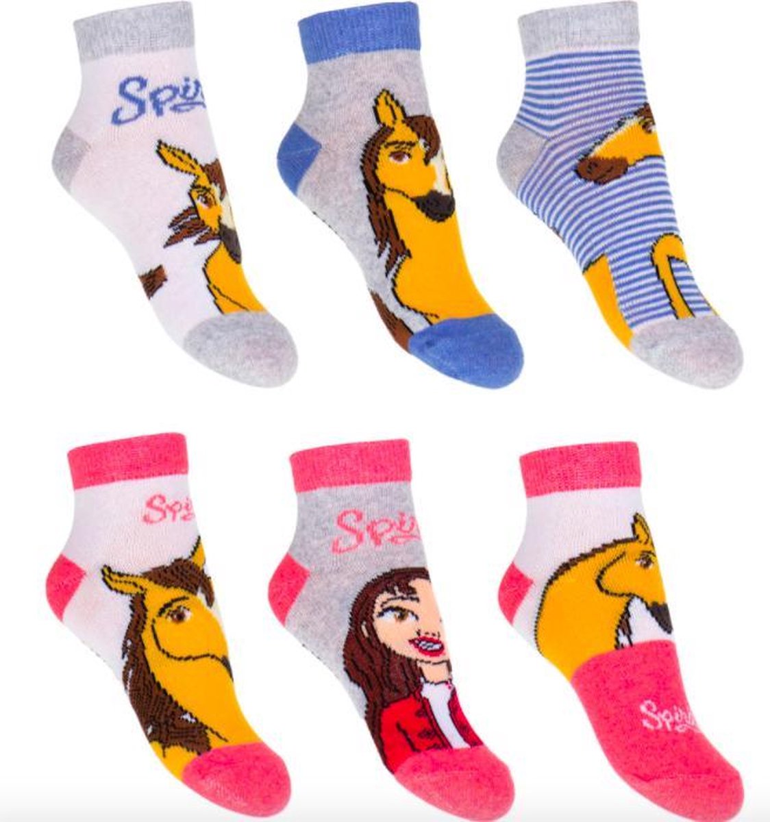 Spirit Riding free sokken - 6 pack - Maat 27 - 30