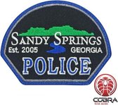 Sandy Springs Police Geogria geborduurde patch embleem | Strijkpatch embleemes | Military Airsoft