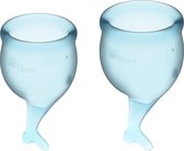 Satisfyer Feel Secure - Menstruatie Cup Set - 2 stuks - Lichtblauw