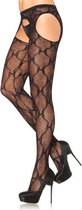 Leg Avenue Openkruis Panty - zwart - one size