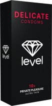 Level Private Pleasure Condooms Level Delicate Condoms - 10x zwart