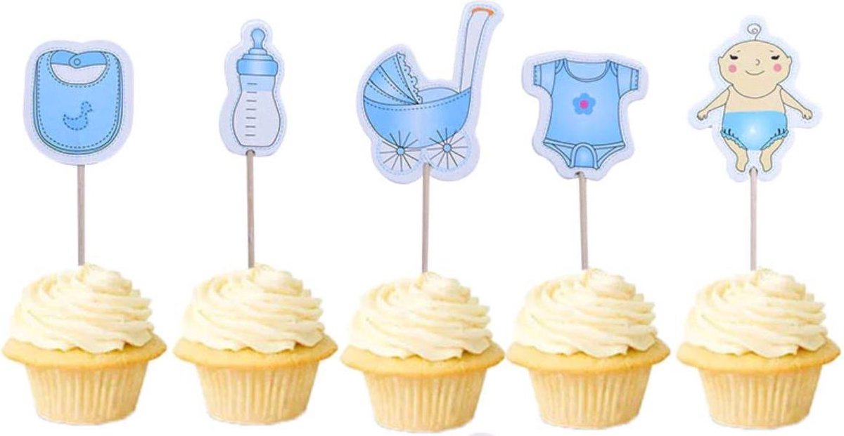 48 Pièces BOSS Baby Cupcake Toppers, Fête D'anniversaire Pour Enfants D Corations De G Teau De Douche De B B 48 Pi Ces Gar On
