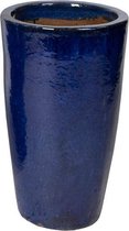 Pot conisch rond hoog blauw d30h65