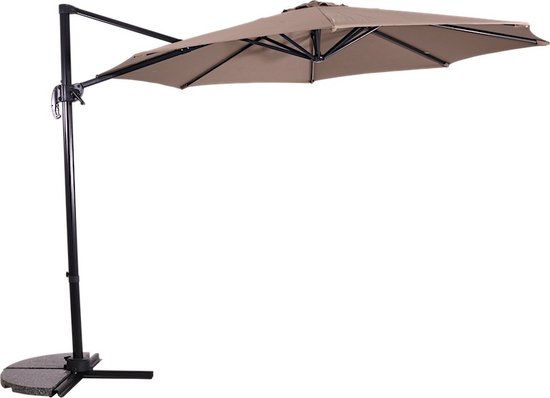 Express Zweefparasol Ibiza taupe 300 cm