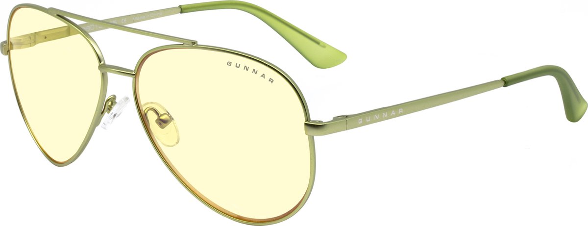 GUNNAR - Maverick Gaming Bril - Computerbril - Blauw Licht Bril - Blue Light Glasses 0.2 Sterkte - Mint - Amber