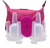 Bobbels & Putten - Set cupping massage cups - gezicht - kaaklijn - onderkin - hals en decolleté - 11delig