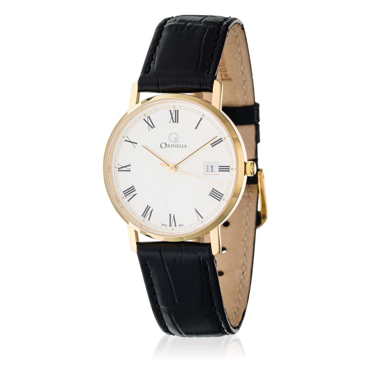 Orphelia MON-7066 Horloge - Leer - Zwart - Ø 34 mm