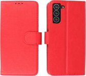 Samsung Galaxy S21 Hoesje - Book Case Telefoonhoesje - Kaarthouder Portemonnee Hoesje - Wallet Cases - Geschikt voor Samsung Galaxy S21 - Rood