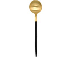 Koffie-& thee lepel // Cutipol - Goa - Zwart/Goud (set van 6)