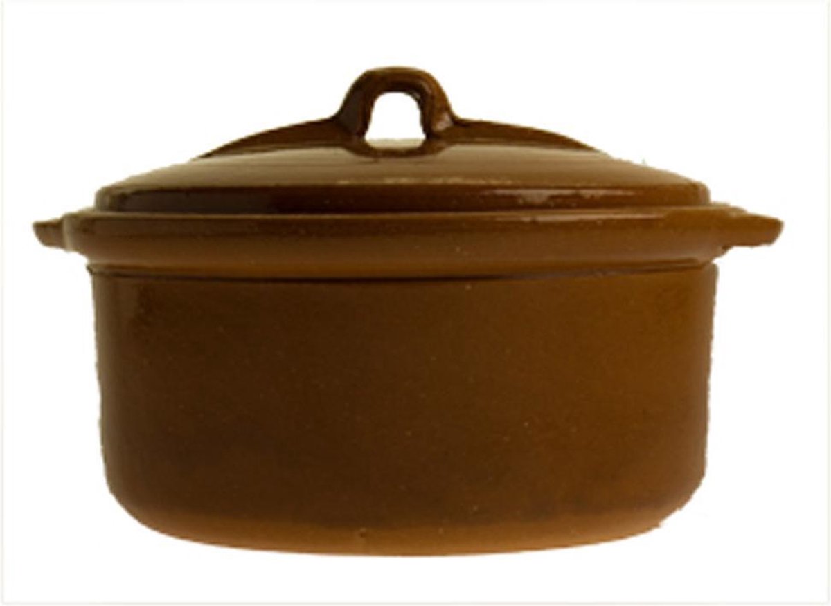 Spaans servies.  Ronde ovenschaal met deksel   Ø 21cm
