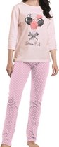Siretessile Pyjama Cosmopolitan Dames Katoen Roze Maat L