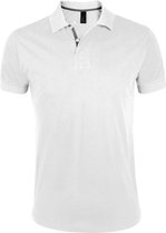 SOLS Heren Portland korte mouw Pique Polo Shirt (Wit)