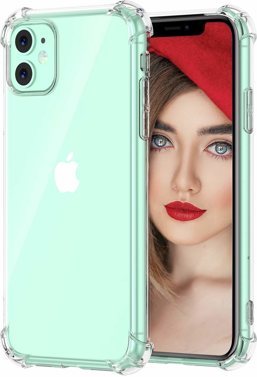 Anti Shock Back Cover Hoesje - iPhone 11 - Transparant - van Bixb