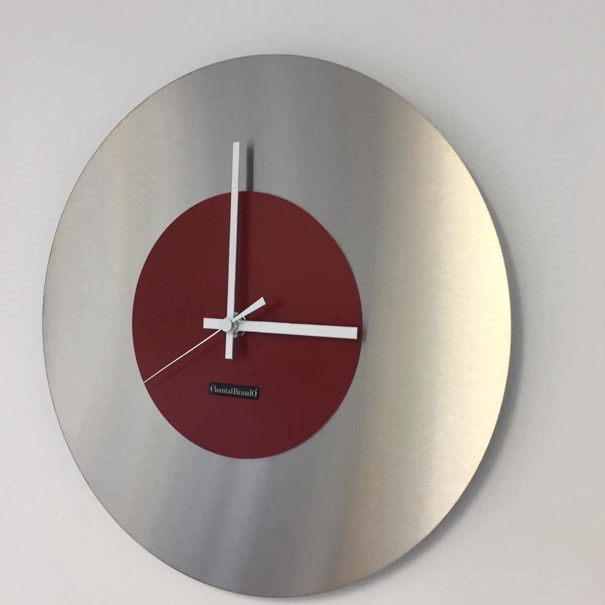 WANDKLOK FIRENZE ROSSO BIANCO MODERN DESIGN
