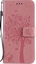 Apple iPhone 11 Bookcase - Roze - Bloemen - Portemonnee Hoesje