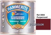 Hammerite Metaallak Lak- 2 in 1 ( primer en eindlaag) - metaal - RAL 3004 - Purperrood - 1 l zijdeglans