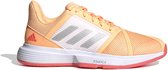 adidas Courtjam Bounce  Sportschoenen - Maat 39 1/3 - Vrouwen - Oranje/Wit/Roze/Zilver