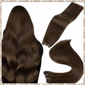 Weave Hair Hairweave weft 100%remy human hair DARK CHOCO