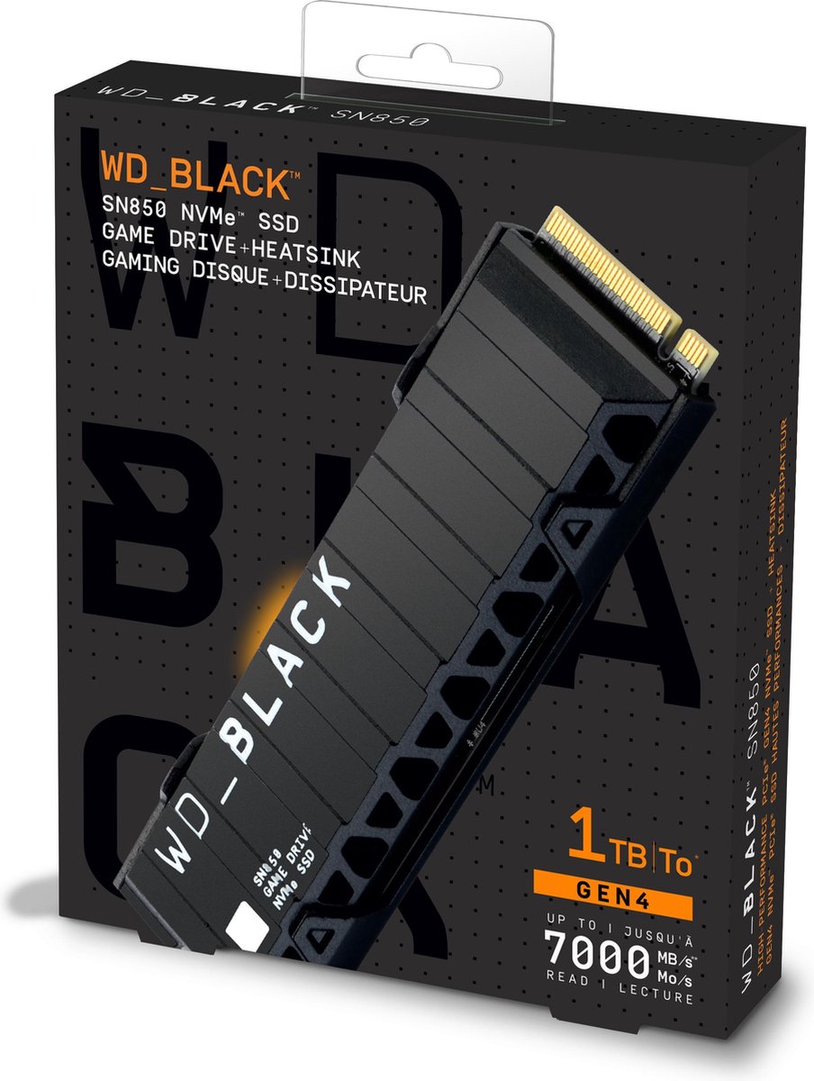 Western Digital WD_Black SN850 Heatsink - PS5 - Interne SSD M.2 - 1 TB |  bol.com
