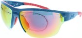 Jill Sport Sportzonnebril Unisex Ovaal Cat. 3. Petrolblauw/ Rood