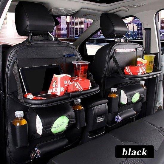Luxe Autostoel Rugleuning Opbergtas voor iPad en opslag voor dranken,Fijn voor kinderen en vakantie,Kleur Zwart - Merkloos